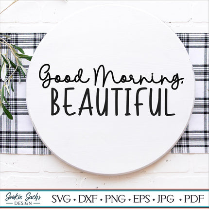 Good Morning, Beautiful Vinyl Decal, Mirror Affirmation Sticker, Daily Positive Quote Vanity Decal, Cute Motivational Car Window & Laptop