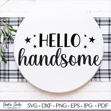 Hello Handsome Vinyl Decal, Mirror Affirmation Sticker, Daily Positive Quote Vanity Decal, Cute Motivational Car Window & Laptop Sticker