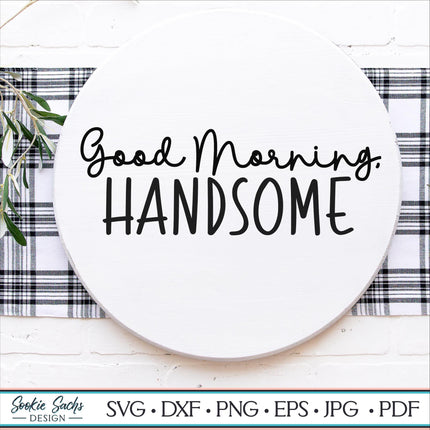 Good Morning, Handsome Vinyl Decal, Mirror Affirmation Sticker, Daily Positive Quote Vanity Decal, Cute Motivational Car Window & Laptop