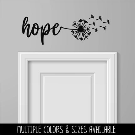 Dandelion Hope Vinyl Decal - Hope Car Decal - Hope Sticker - Hope Wall Sticker - Hope Wall Vinyl Decal - Hope Laptop Sticker - Inspiration