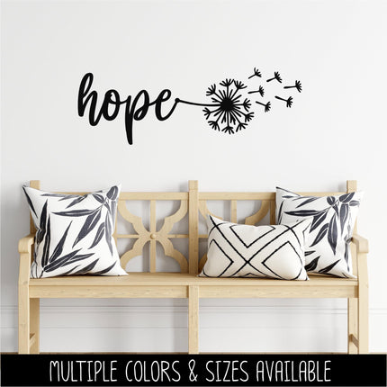 Dandelion Hope Vinyl Decal - Hope Car Decal - Hope Sticker - Hope Wall Sticker - Hope Wall Vinyl Decal - Hope Laptop Sticker - Inspiration