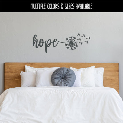 Dandelion Hope Vinyl Decal - Hope Car Decal - Hope Sticker - Hope Wall Sticker - Hope Wall Vinyl Decal - Hope Laptop Sticker - Inspiration