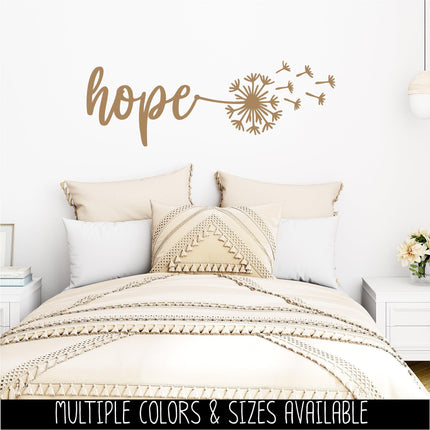 Dandelion Hope Vinyl Decal - Hope Car Decal - Hope Sticker - Hope Wall Sticker - Hope Wall Vinyl Decal - Hope Laptop Sticker - Inspiration
