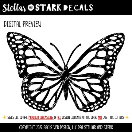 Monarch Butterfly Vinyl Decal/Sticker