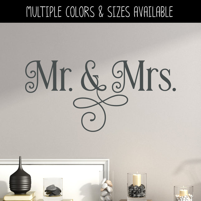 Ornamental Mr. & Mrs. Vinyl Decal/Sticker