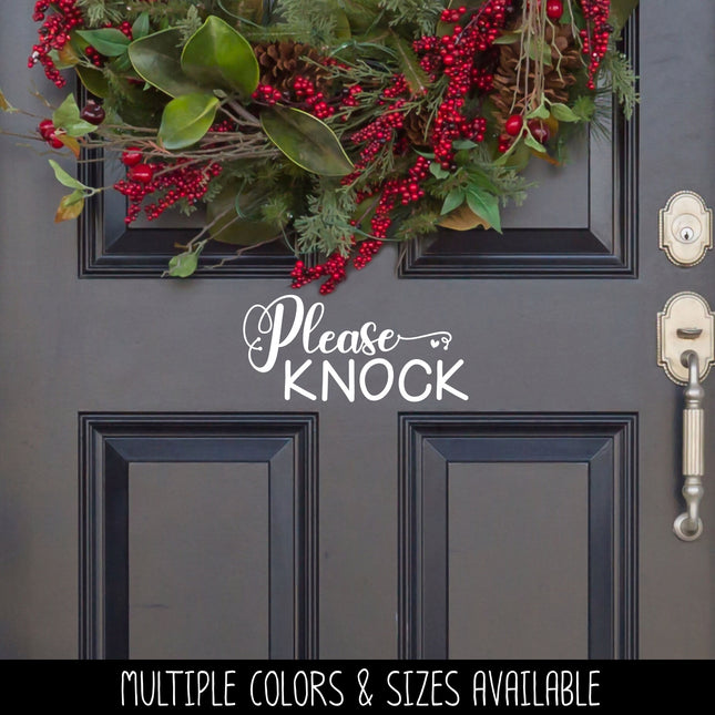 Please Knock Vinyl Decal/Sticker