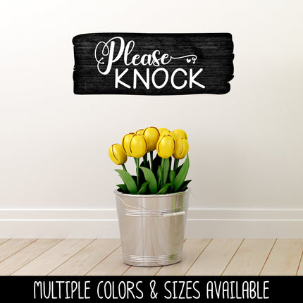 Please Knock Vinyl Decal/Sticker