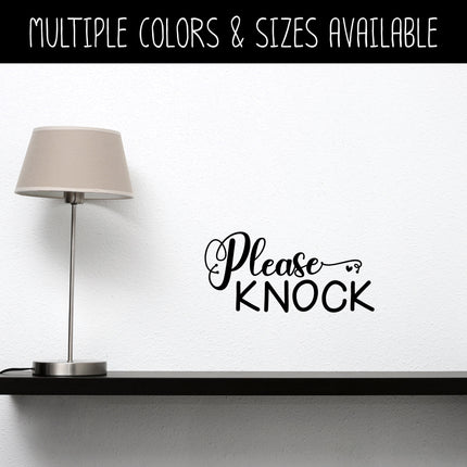 Please Knock Vinyl Decal/Sticker