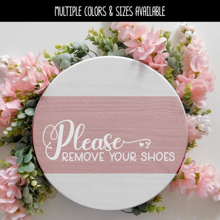 Please Remove Your Shoes Vinyl Decal/Sticker