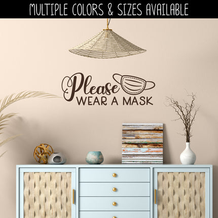 Please Wear a Mask Vinyl Decal/Sticker