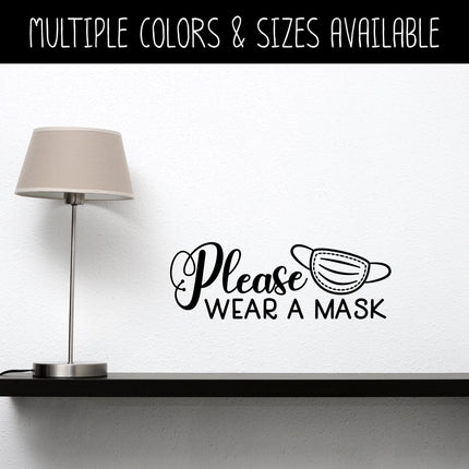 Please Wear a Mask Vinyl Decal/Sticker