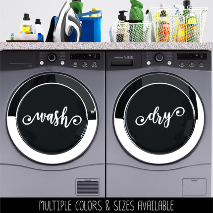 Wash & Dry Swirl Vinyl Decal/Sticker Set