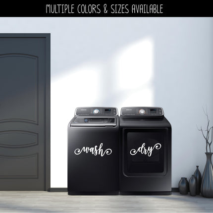 Wash & Dry Swirl Vinyl Decal/Sticker Set