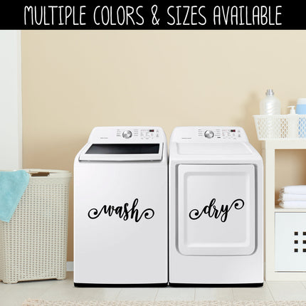 Wash & Dry Swirl Vinyl Decal/Sticker Set
