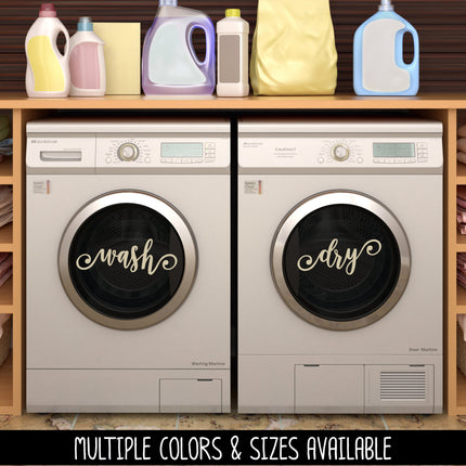 Wash & Dry Swirl Vinyl Decal/Sticker Set