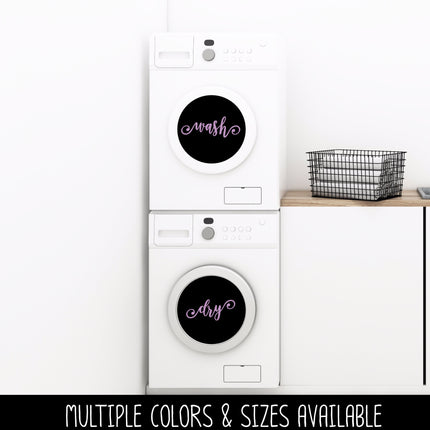 Wash & Dry Swirl Vinyl Decal/Sticker Set