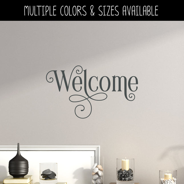 Ornamental Welcome Vinyl Decal/Sticker