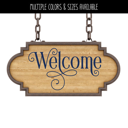 Ornamental Welcome Vinyl Decal/Sticker