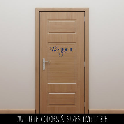 Ornamental Washroom Vinyl Decal/Sticker