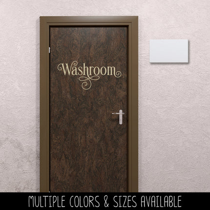 Ornamental Washroom Vinyl Decal/Sticker