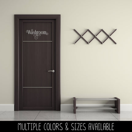 Ornamental Washroom Vinyl Decal/Sticker