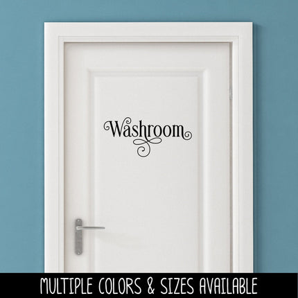 Ornamental Washroom Vinyl Decal/Sticker