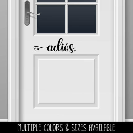 Cursive Adios Heart Vinyl Decal/Sticker