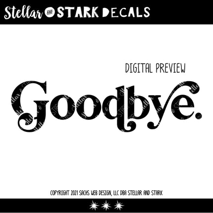 Chunky Goodbye Heart Vinyl Decal/Sticker