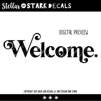 Chunky Welcome Vinyl Decal/Sticker
