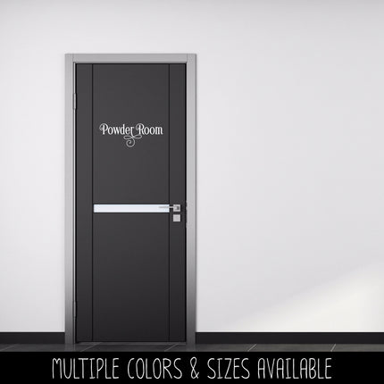 Ornamental Powder Room Vinyl Decal/Sticker