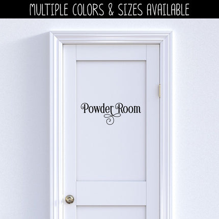 Ornamental Powder Room Vinyl Decal/Sticker