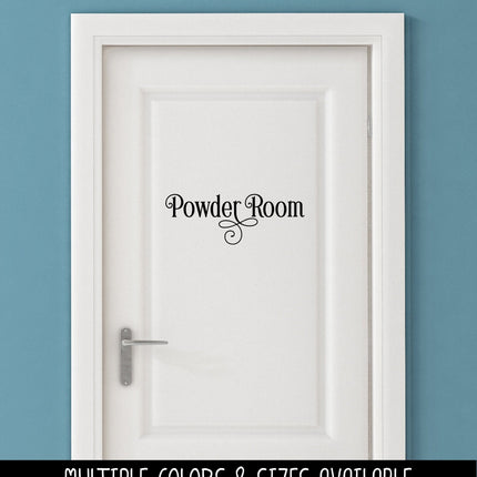 Ornamental Powder Room Vinyl Decal/Sticker