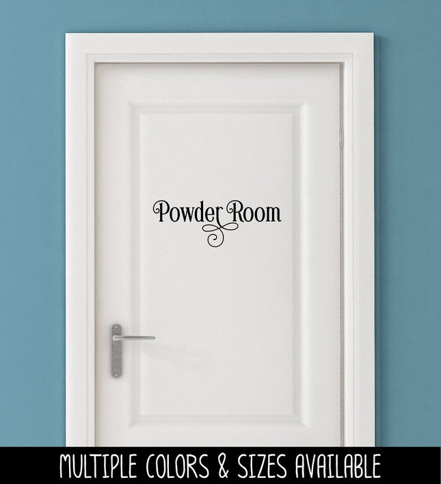 Ornamental Powder Room Vinyl Decal/Sticker