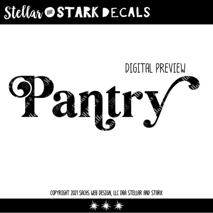 Chunky Kitchen Pantry Vinyl Decal/Sticker