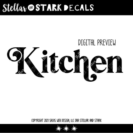 Chunky Kitchen Vinyl Decal/Sticker