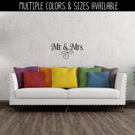 Ornamental Mr. & Mrs. Vinyl Decal/Sticker
