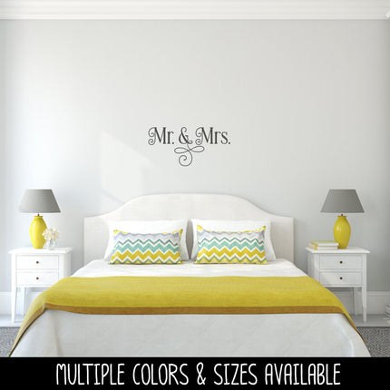Ornamental Mr. & Mrs. Vinyl Decal/Sticker