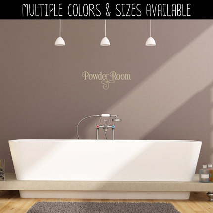 Ornamental Powder Room Vinyl Decal/Sticker
