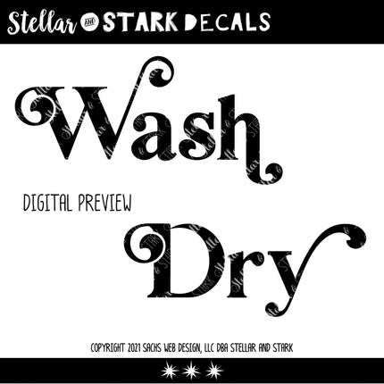Chunky Wash and Dry Vinyl Decal/Sticker Set