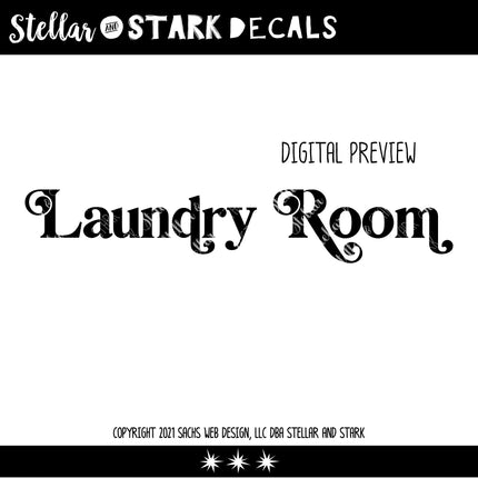 Chunky Laundry Room Vinyl Decal/Sticker