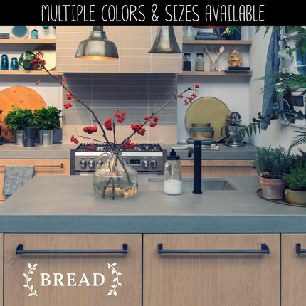 Bread with Curved Leaves Vinyl Decal/Sticker