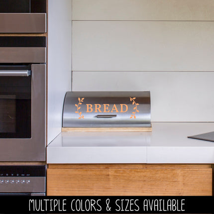 Bread with Curved Leaves Vinyl Decal/Sticker