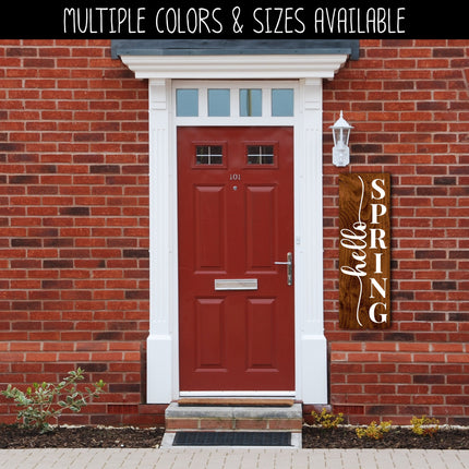 Elegant Vertical Hello Spring Vinyl Decal/Sticker