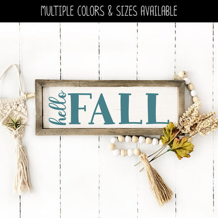 Hello Fall Vinyl Decal/Sticker
