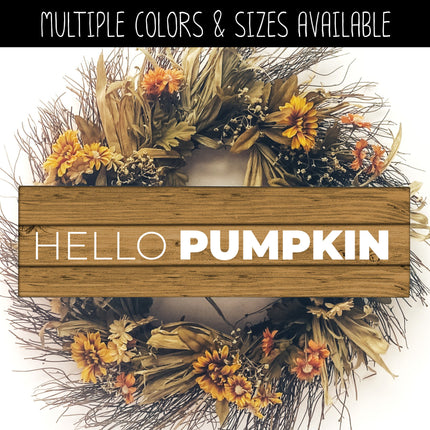 Thin Hello Bold Pumpkin Vinyl Decal/Sticker