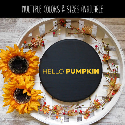 Thin Hello Bold Pumpkin Vinyl Decal/Sticker