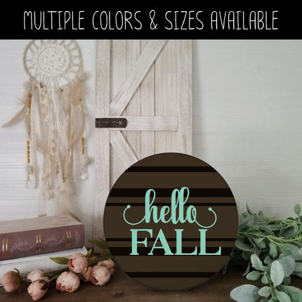 Hello Fall Cursive Stacked Vinyl Decal/Sticker
