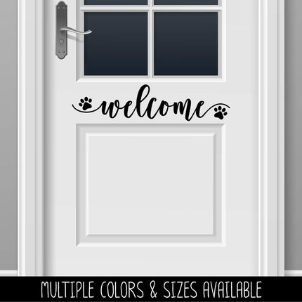 Welcome with Paws Vinyl Decal/Sticker