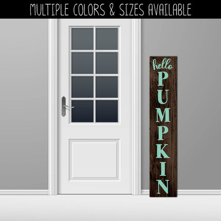 Vertical Hello Pumpkin Vinyl Decal/Sticker