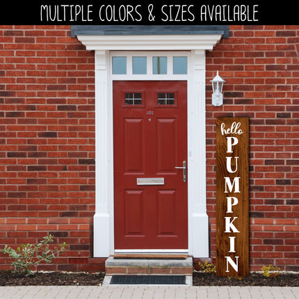 Vertical Hello Pumpkin Vinyl Decal/Sticker